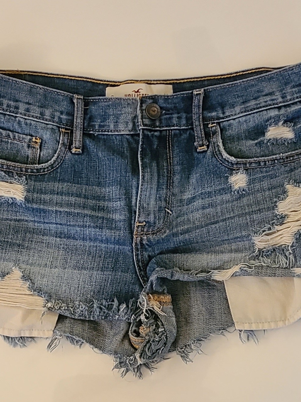 Hollister Distressed Denim Women’s Shorts - Blue